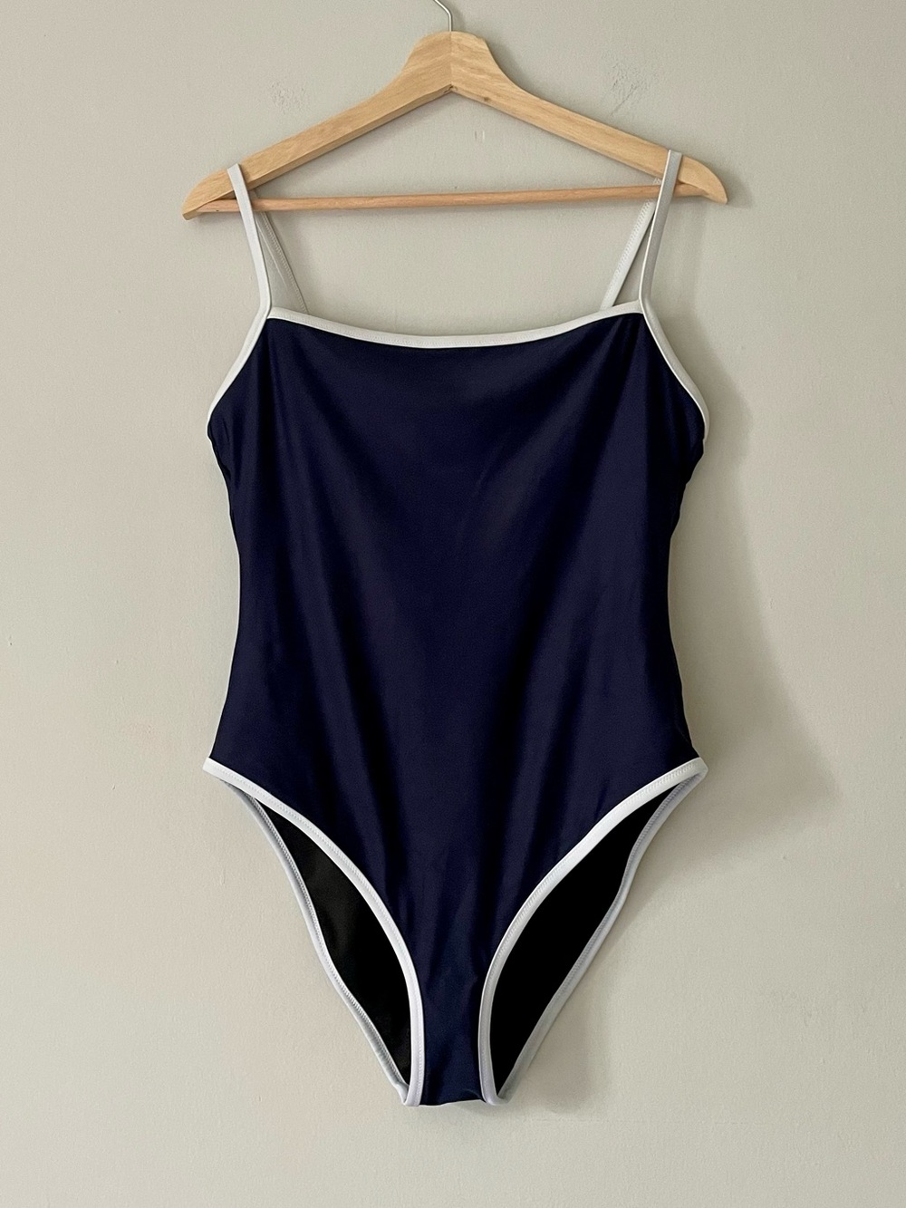 J Crew Navy Contrast Trim Swimsuit